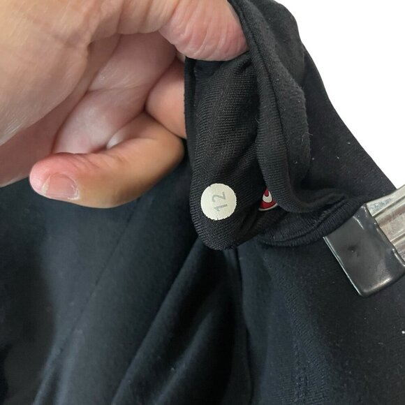 Lululemon Wide Leg Flare Pant Leggings Black Y2K Size 12 Stretch Pull On Active - Picture 10 of 11